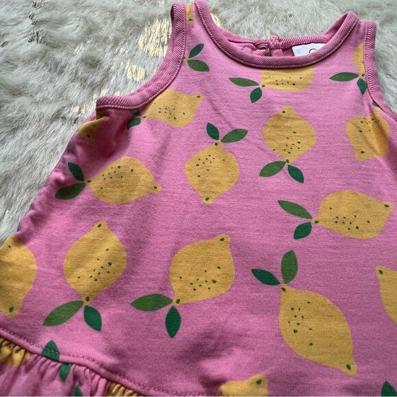 Hanna Andersson Pink Lemon Print Dress - Picture 2 of 4